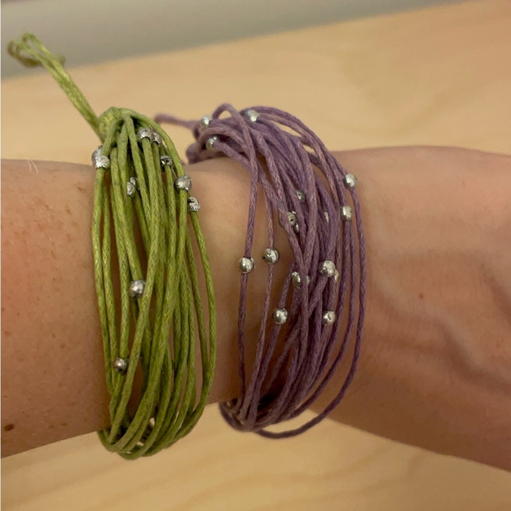 Cord bracelets with beads